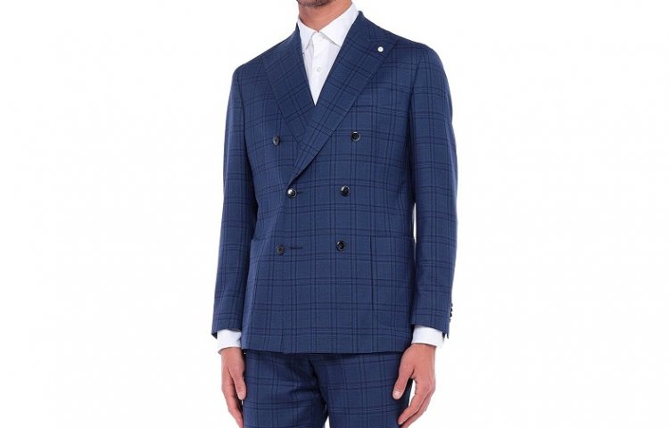 Recommended brand of blue double suits (3) "Luigi Bianchi Mantova