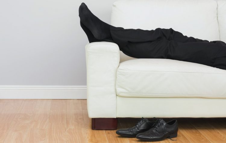 Business socks for leather shoes