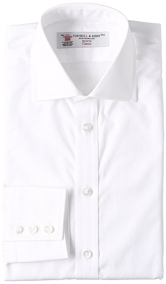 (ターンブル&アッサー)TURNBULL & ASSER‎ コットンポプリン リージェントカラー ドレスシャツ