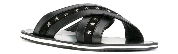 JIMMY CHOO Star studded cross sandals