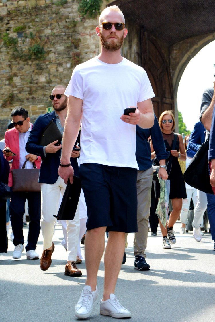 White T-Shirt x Shorts