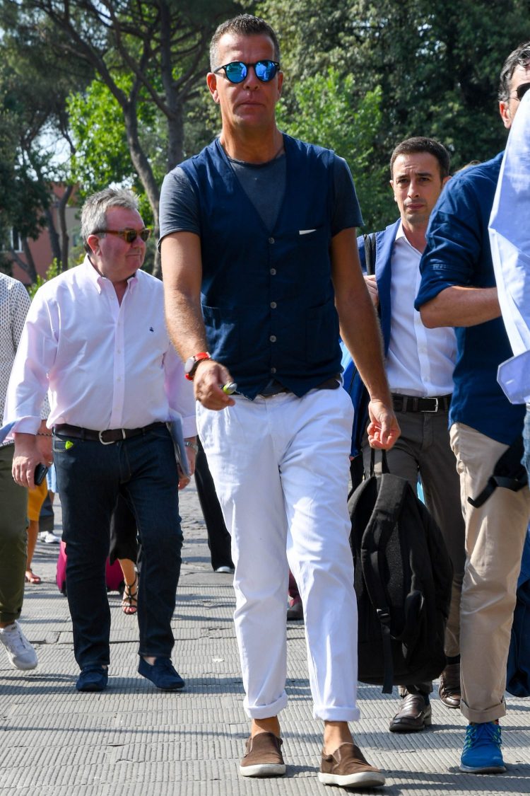 Slip-ons & White Pants