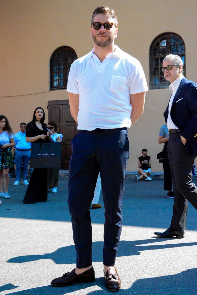 Ankle Pants x Polo Shirt
