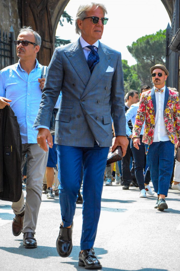 Double Jacket x Blue Pants