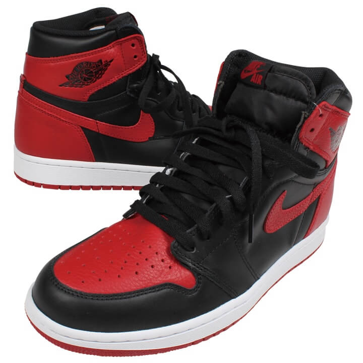 Nike Air Jordan One red and gray sneakers