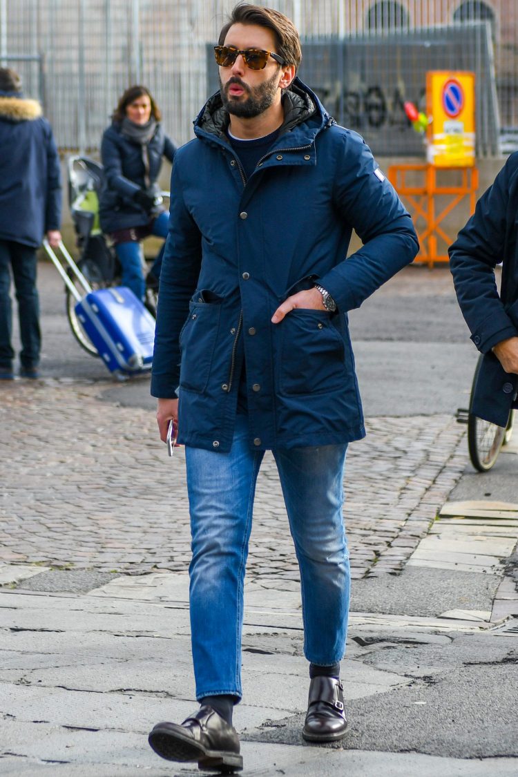 Double Monk x Down Jacket x Jeans