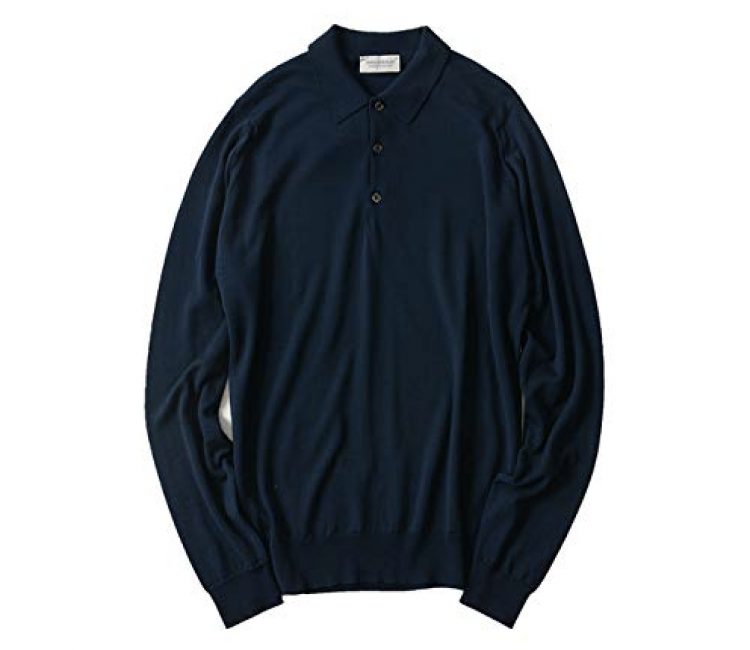 [JOHN SMEDLEY] JOHN SMEDLEY BELPER Knit Polo Shirt Cut & Sewn