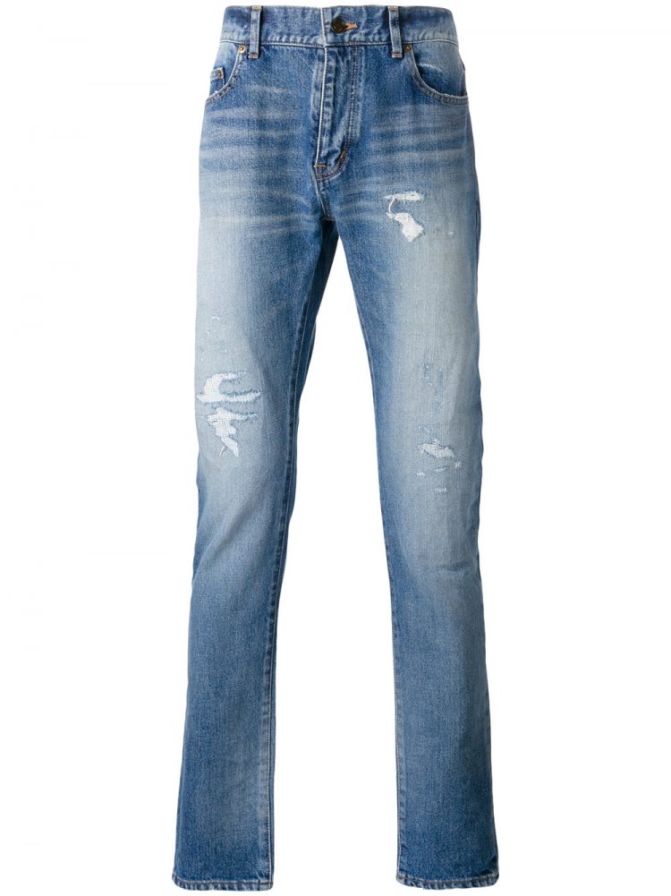 SAINT LAUREN Damaged Jeans