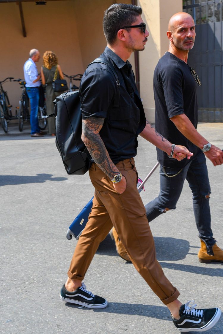 Brown chinos set of corded pants