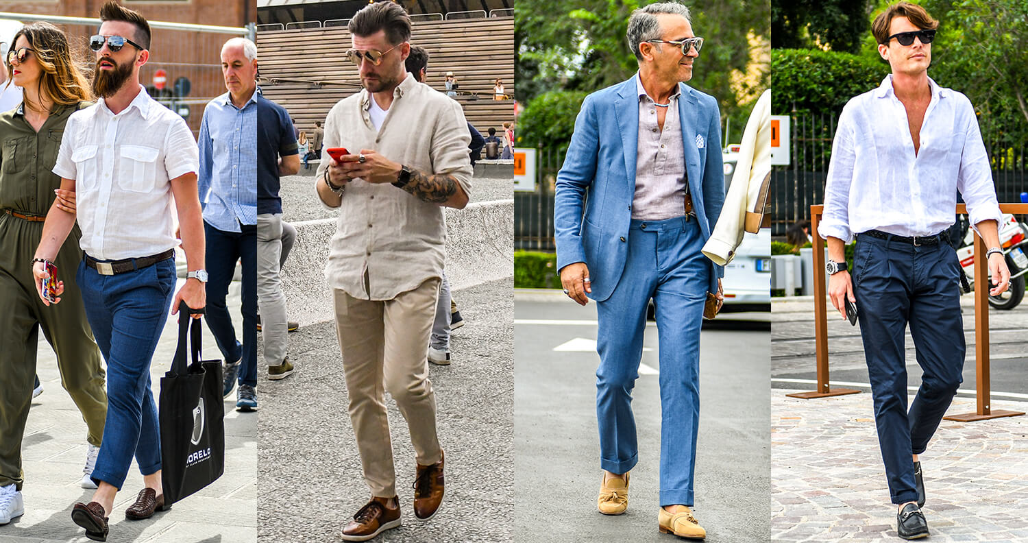 リネンシャツ メンズ コーデ特集 春夏らしい清涼感をプラスした