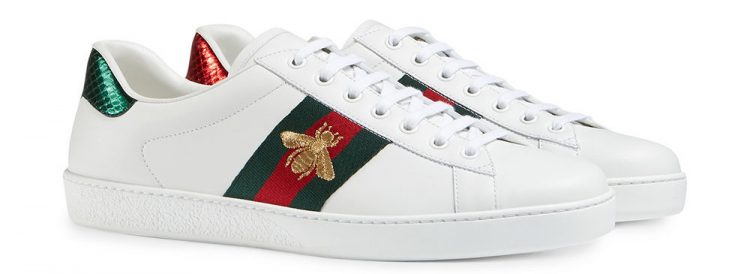 For example, these sneakers from the luxury brand "GUCCI Ace Sneakers."