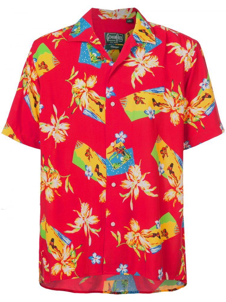 GITMAN VINTAGE Hawaiian print shirt