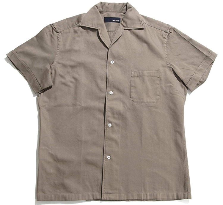 LARDINI Open Collar Shirt