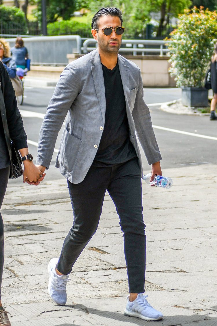 Some boldly disguise their jackets with running sneakers.