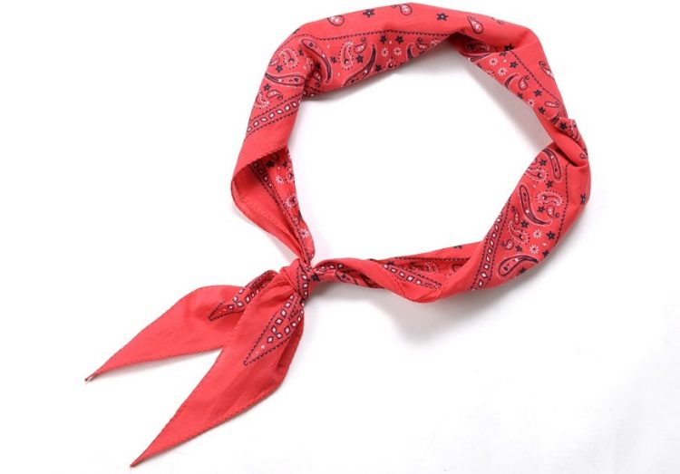 altea Cotton Silk Poplin Bandana Pattern Rhombus Scarf Diamante