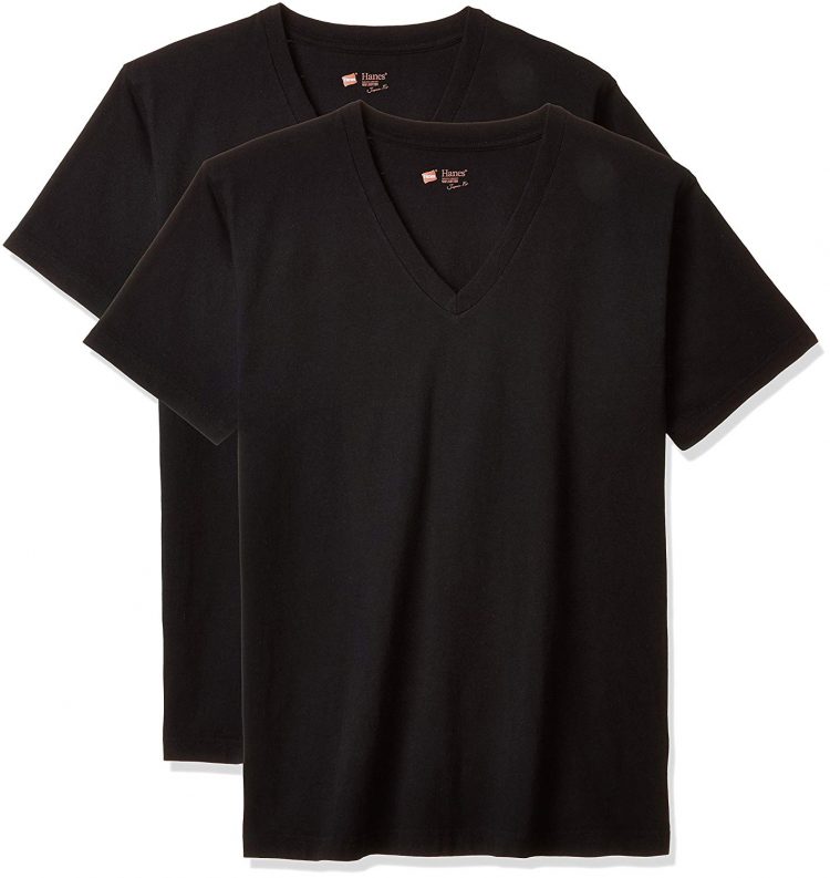 Hanes(ヘインズ) 半袖VネックTシャツ ジャパンフィト