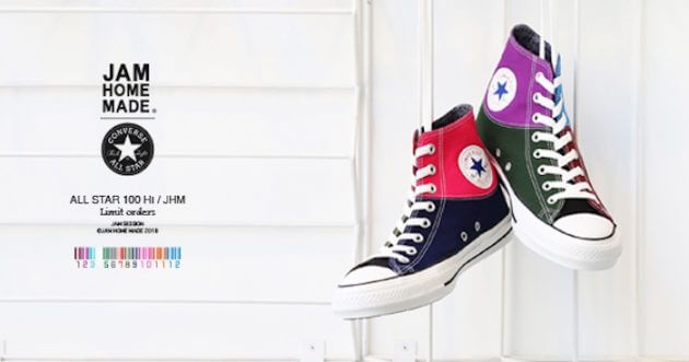 JAM HOME MADE and Converse Collaborate on Sneakers!” Colorful “ALL STAR 100 HI” in “birthstone” colors!