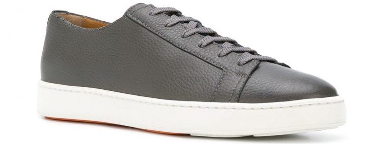 SANTONI Leather Sneakers