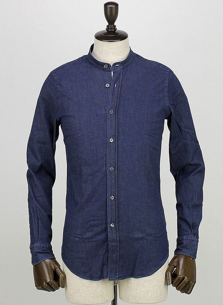CIT LUXURY Band collar shirt