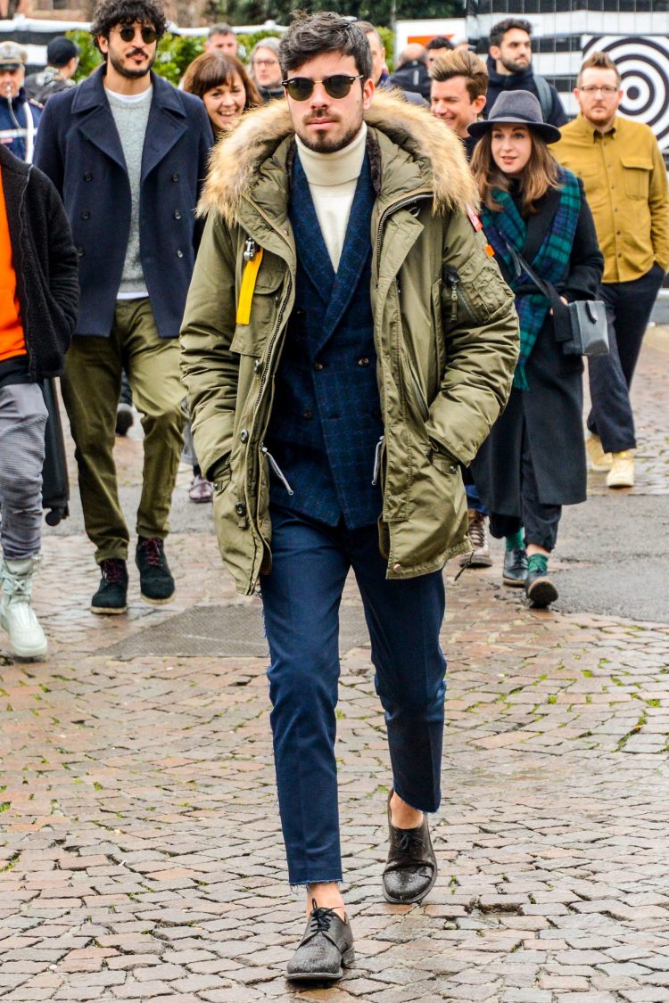 Dress and military mix of plaid jackets