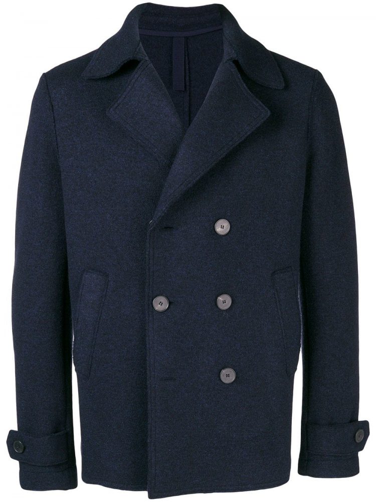 HARRIS WHARF LONDON Navy P Coat