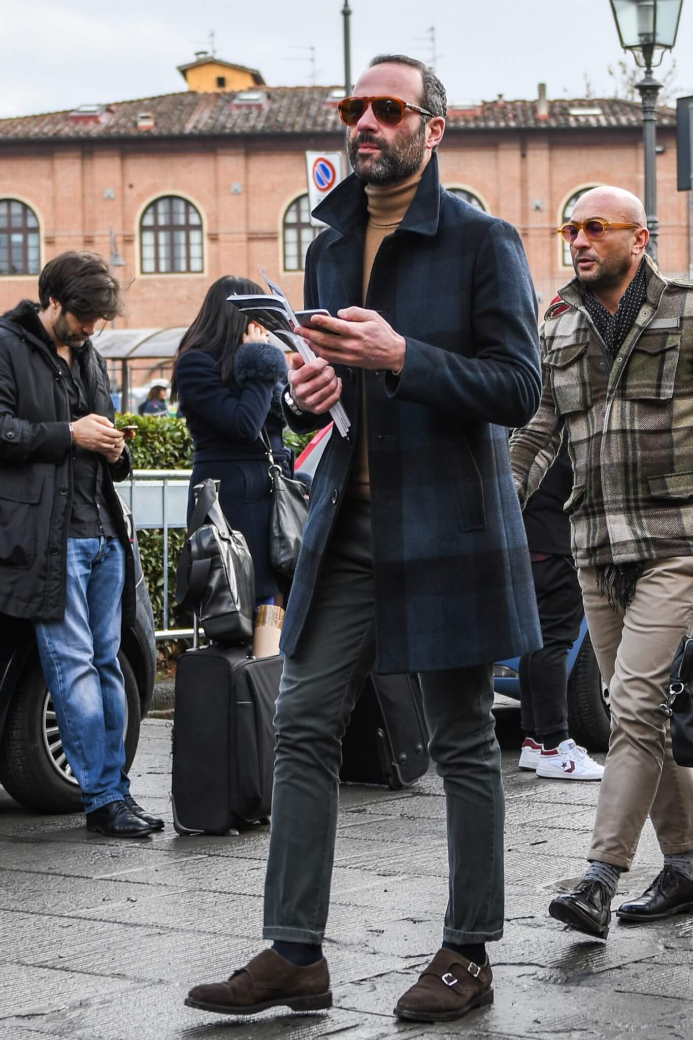 APC チェック柄 チェスターコート