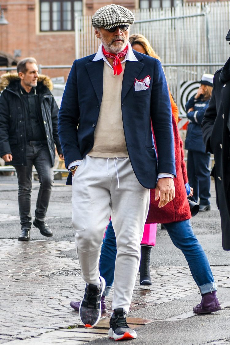 Adidas Sneakers Codes "Add a glamorous accent by linking the red paisley print neckerchief with the sneaker sole."