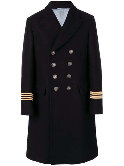 GUCCI Striped Detail Pea Coat