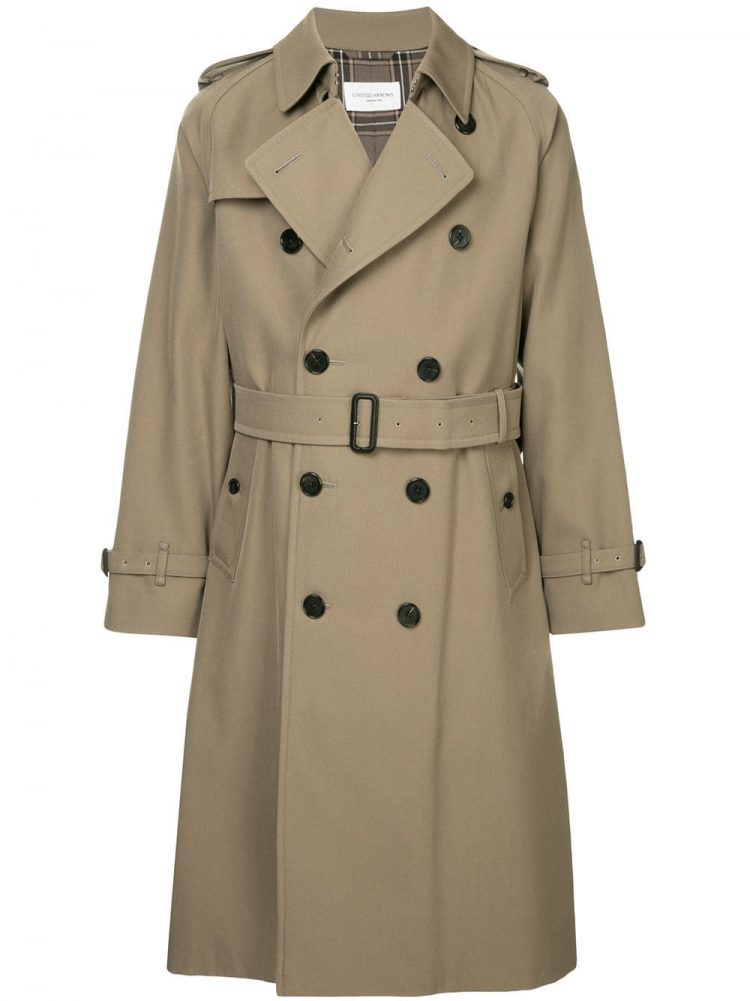 UNITED ARROWS belted trench coat