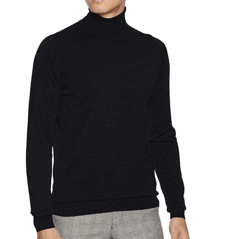 JOHN SMEDLEY John Smedley black turtleneck knit