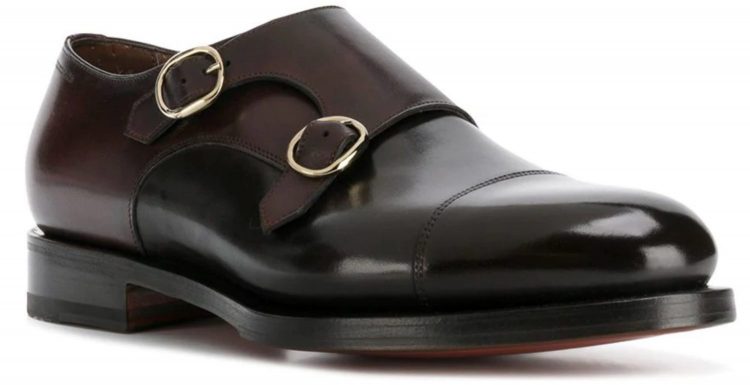 SANTONI Double Monk Strap Shoes