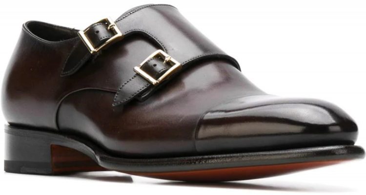 SANTONI Double Monk Strap Shoes