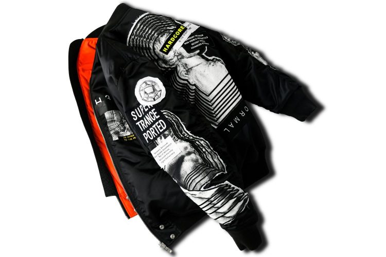 DIESELのモノトーングラフィックリバーシブルブルゾン