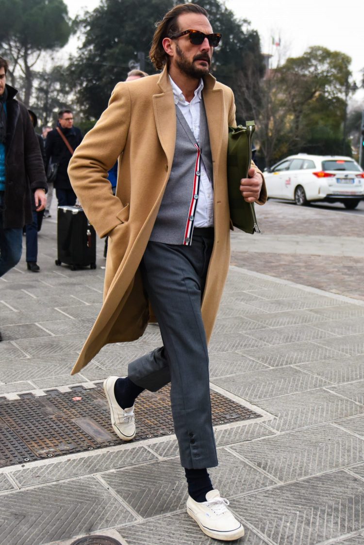 Unique winter coordinates with Thom Browne-isms in your choice of items
