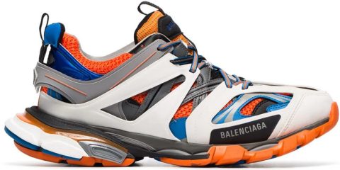 Balenciaga "Track Trainers" and "Oranje (orange, white, dark gray and blue)"