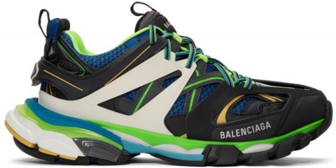 Balenciaga "Track Trainers" in " Noir/Vert (Black, Blue, Green)"