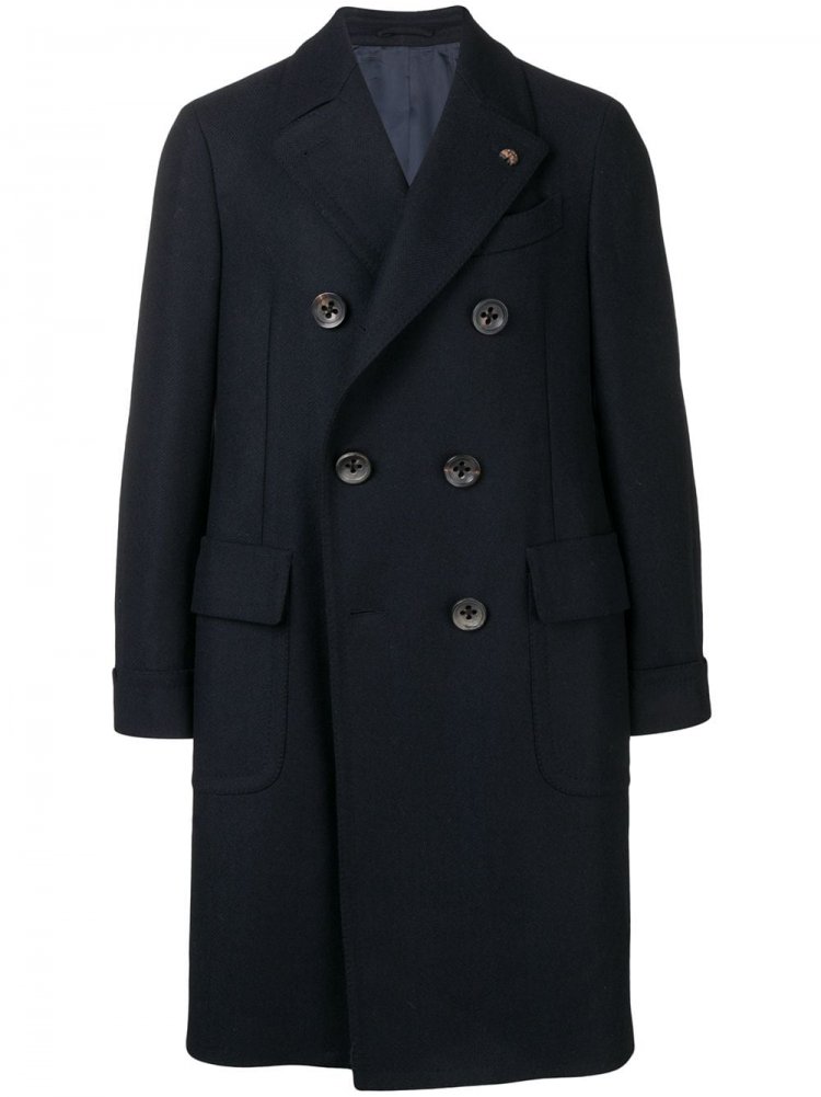 GABRIELE PASINI Navy Double Coat