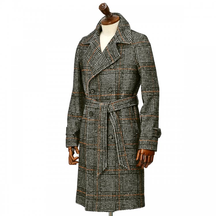 TAGLIATORE Plaid gray coat
