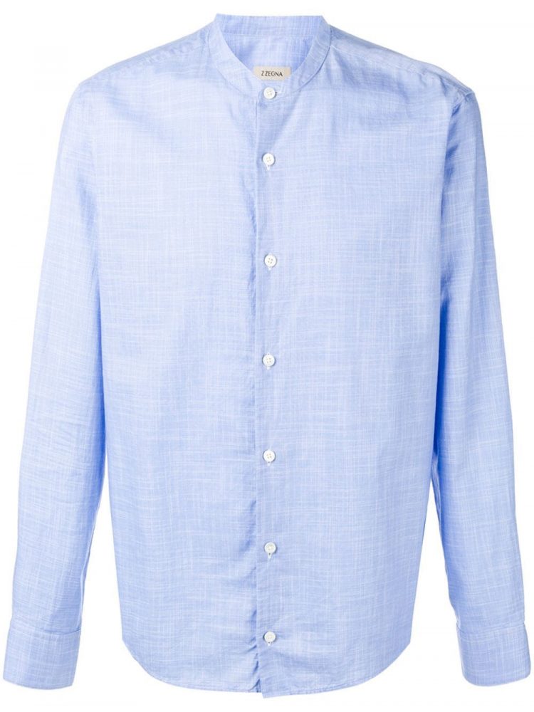 Z Zegna Band Collar Shirt