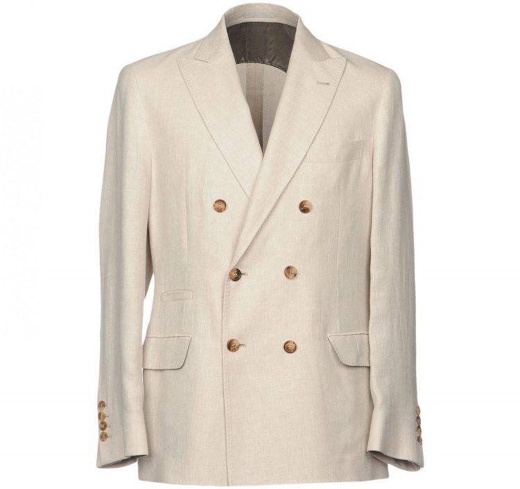 Brunello Cucinelli Double-Breasted Jacket Beige