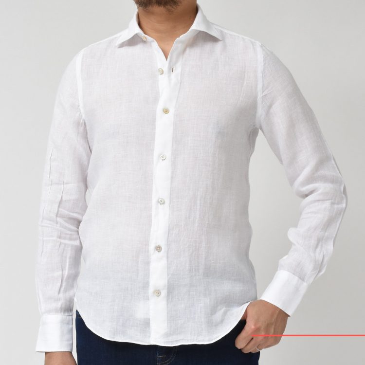 Finamore Cutaway Linen Shirt