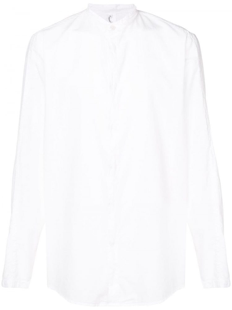 Transit Band Collar Linen Shirt