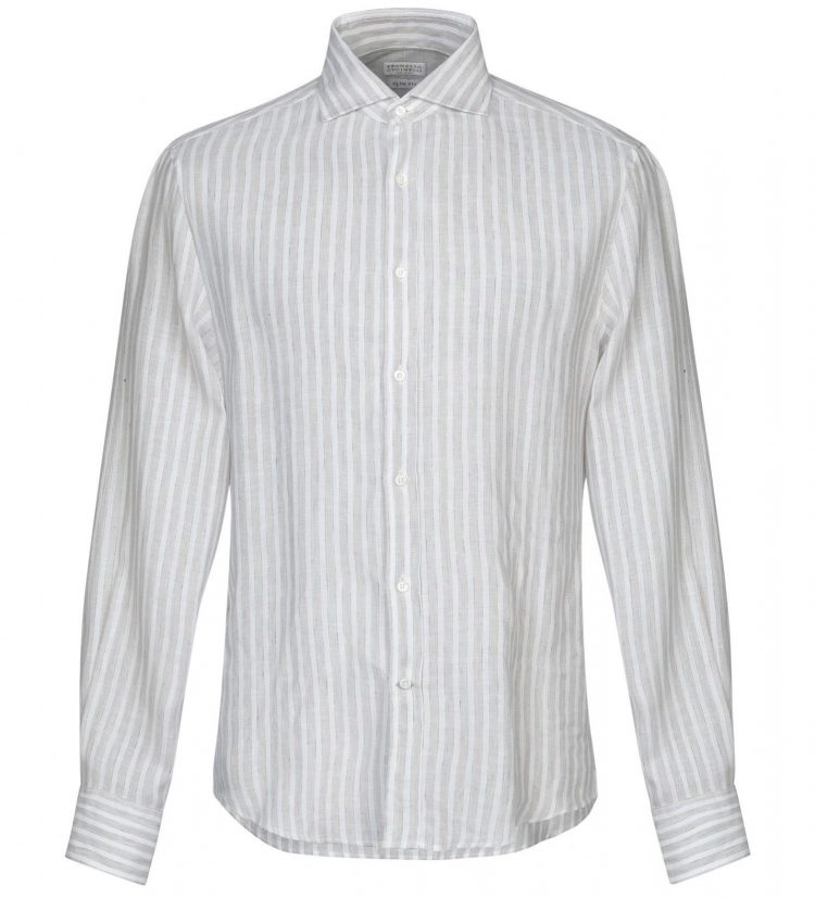 Brunello Cucinelli Striped linen shirt