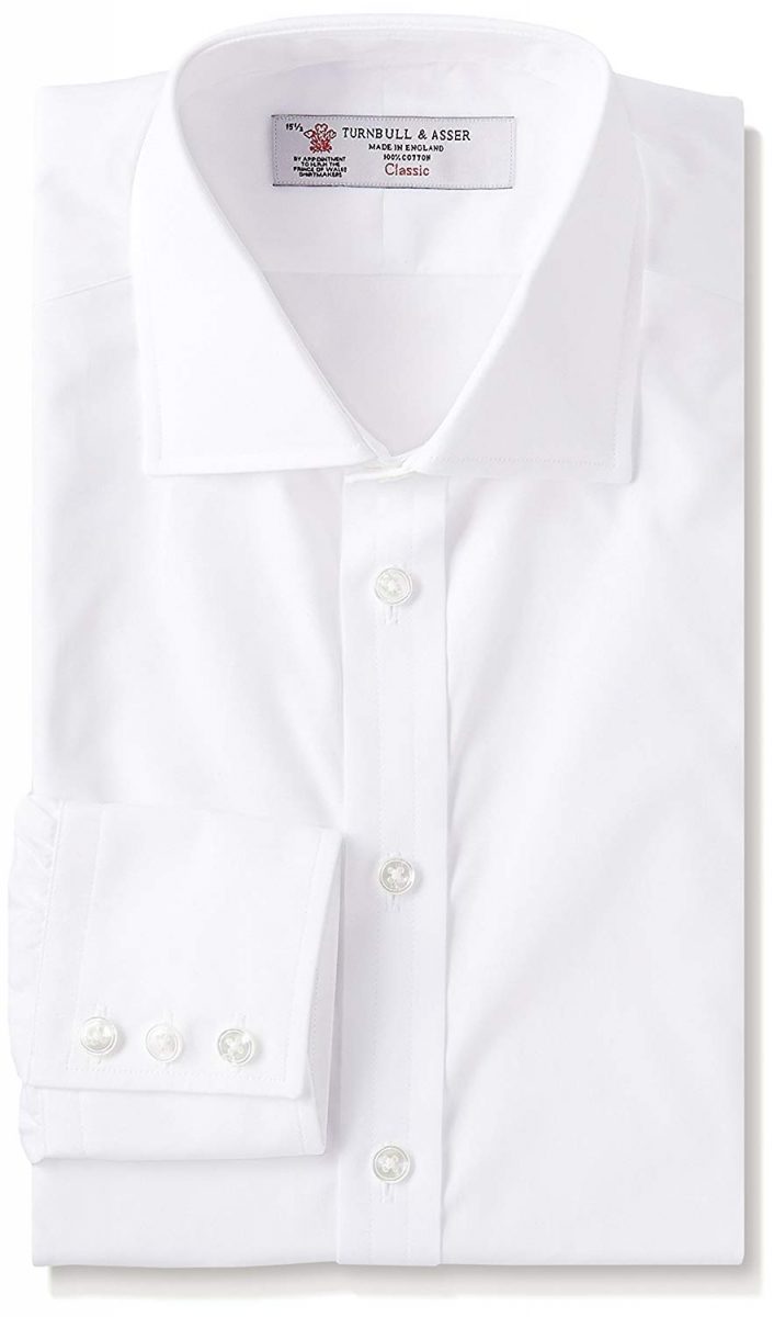 Recommended dress shirt 4: "Turnbull & Asser's white shirt."