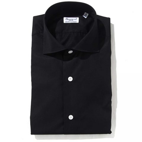 FINAMORE Horizontal collar shirt / shirt dress shirt / MILANO ZANTE ALUMO 