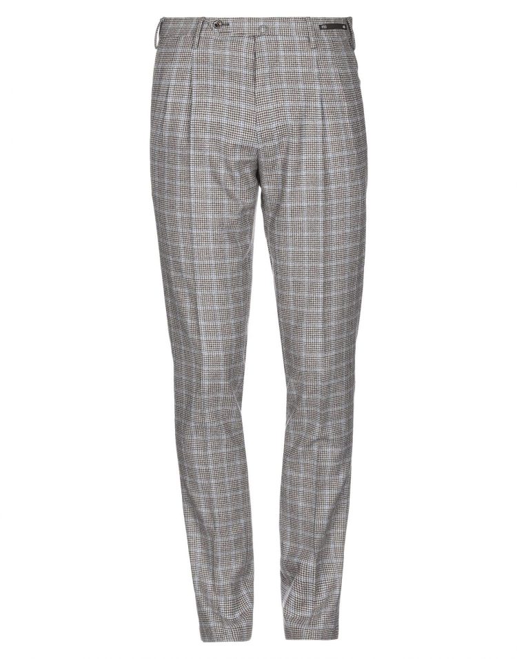 PT01 (PT ZERO UNO) Checkered Gray Slacks
