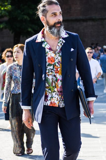 Summer Cordage Suit and Open Collar Shirt