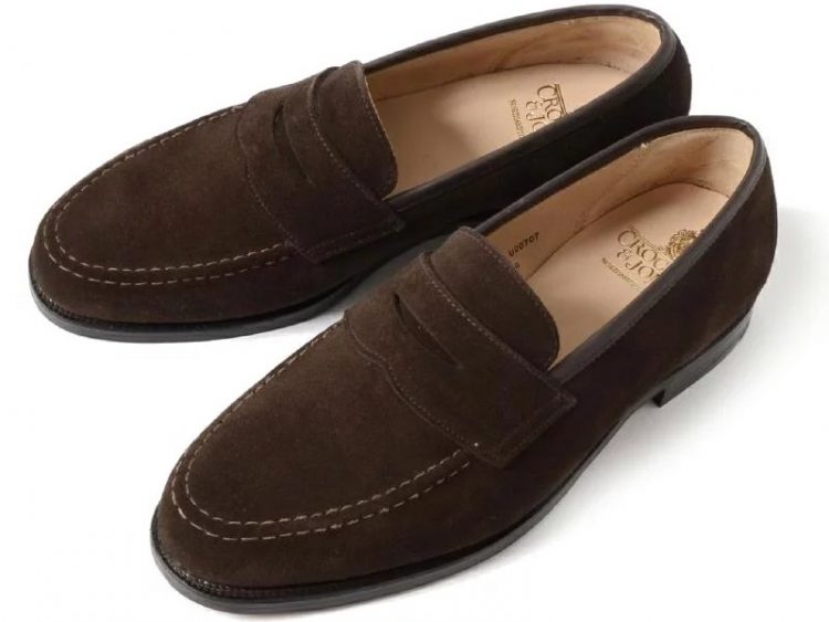 Crockett&Jones Suede Coin Loafers BOSTON