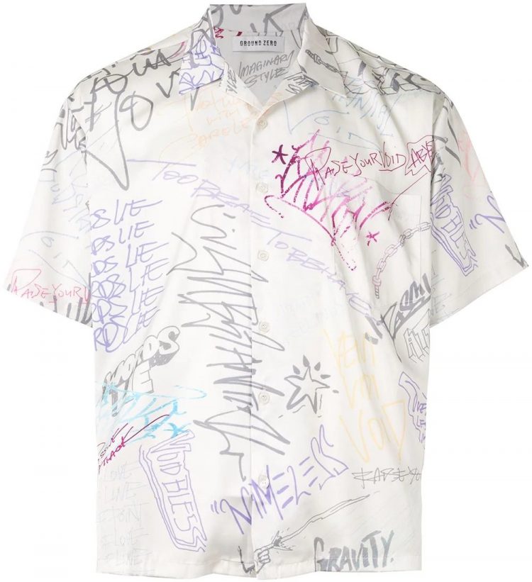 GROUND ZERO Open Collar Shirt