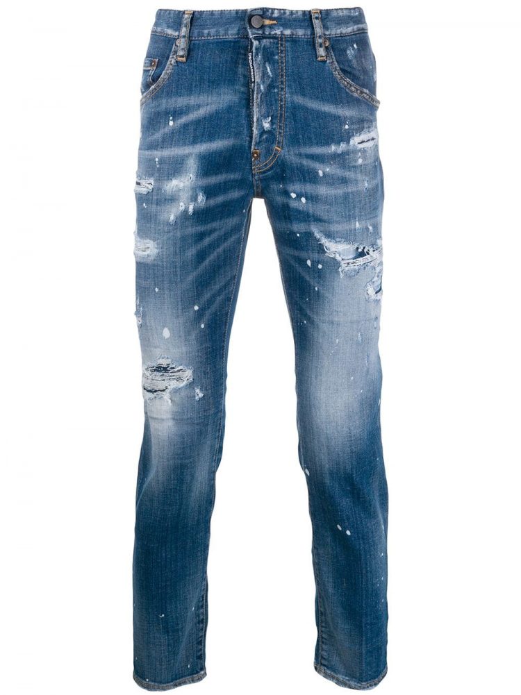 Dsquared2 Damaged Slim Jeans